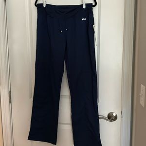 Grey's Anatomy ACTIVE 4 Pocket Low Rise Wide Waist Scrub Pant Indigo